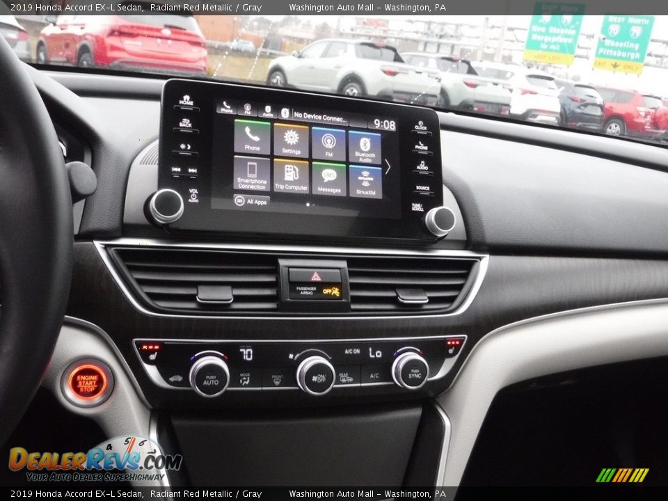 2019 Honda Accord EX-L Sedan Radiant Red Metallic / Gray Photo #22