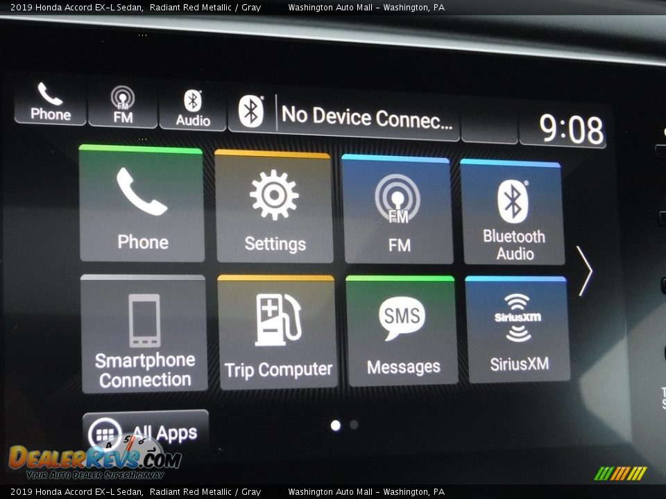 2019 Honda Accord EX-L Sedan Radiant Red Metallic / Gray Photo #23