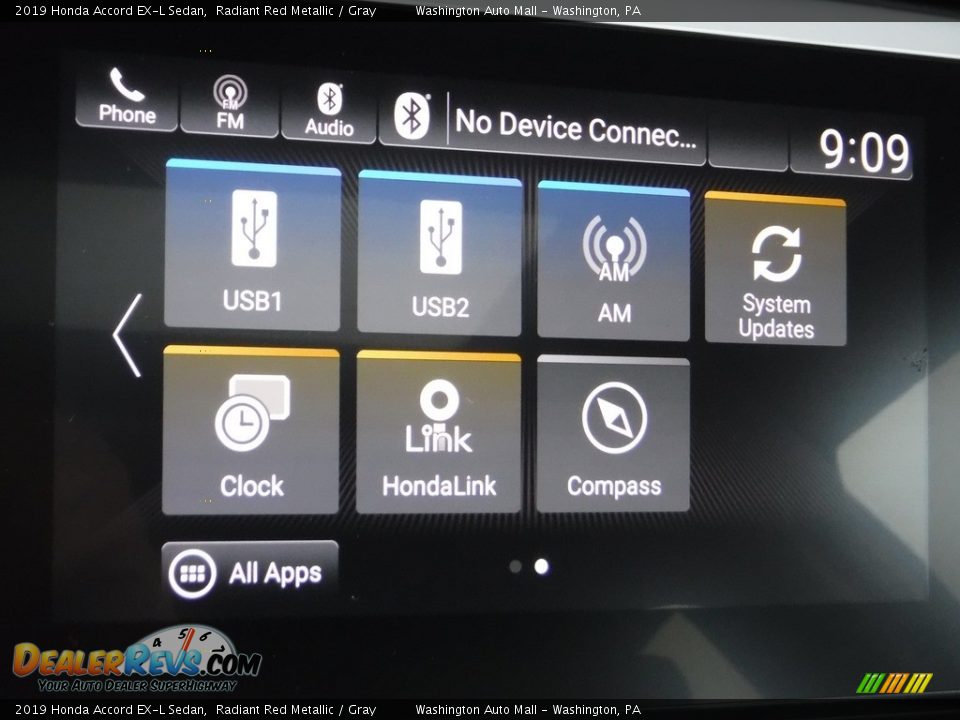 2019 Honda Accord EX-L Sedan Radiant Red Metallic / Gray Photo #24