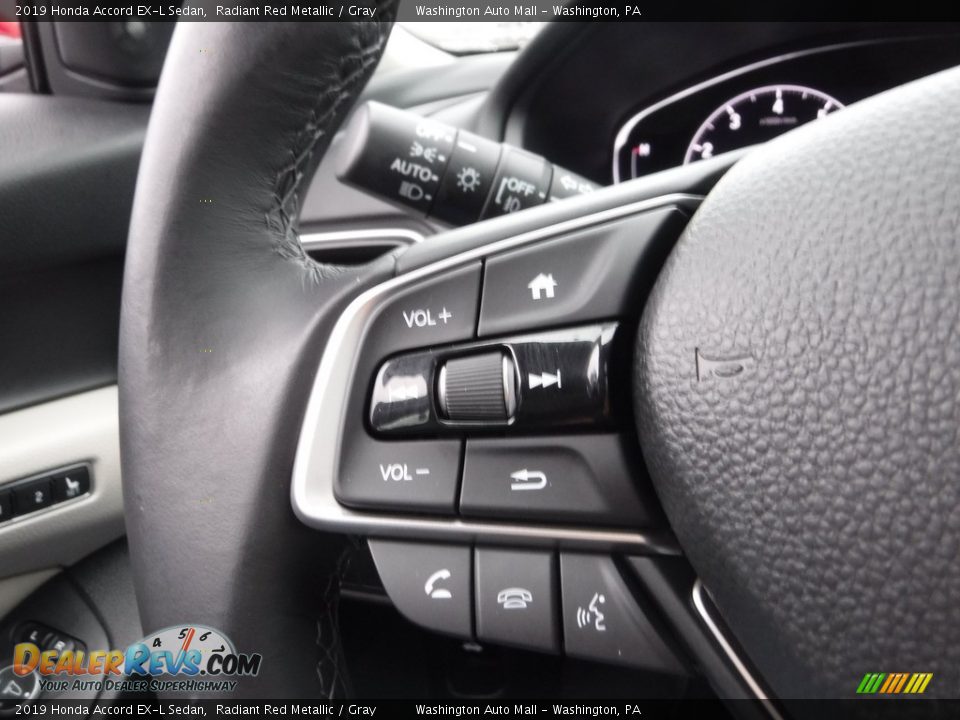 2019 Honda Accord EX-L Sedan Radiant Red Metallic / Gray Photo #28