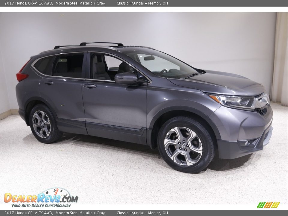 2017 Honda CR-V EX AWD Modern Steel Metallic / Gray Photo #1
