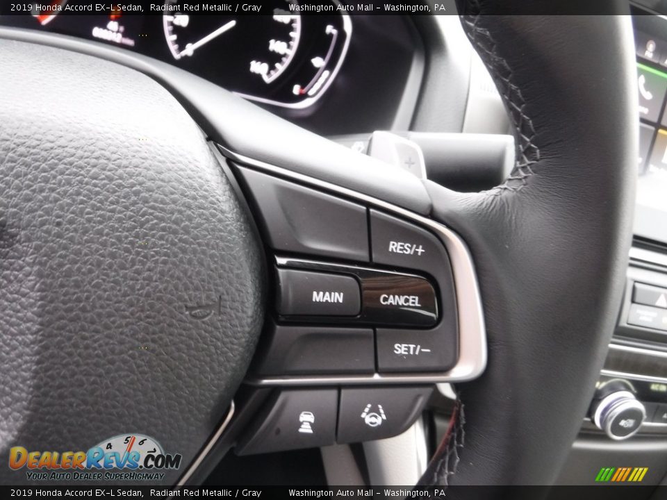 2019 Honda Accord EX-L Sedan Radiant Red Metallic / Gray Photo #29