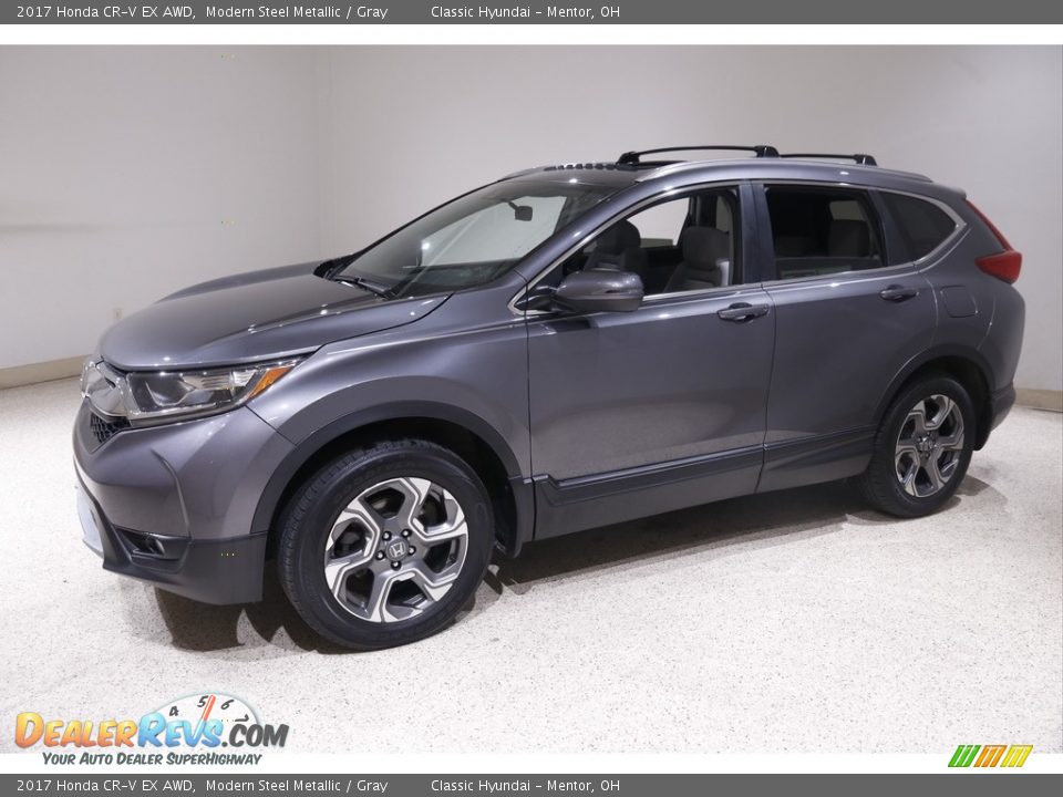 2017 Honda CR-V EX AWD Modern Steel Metallic / Gray Photo #3