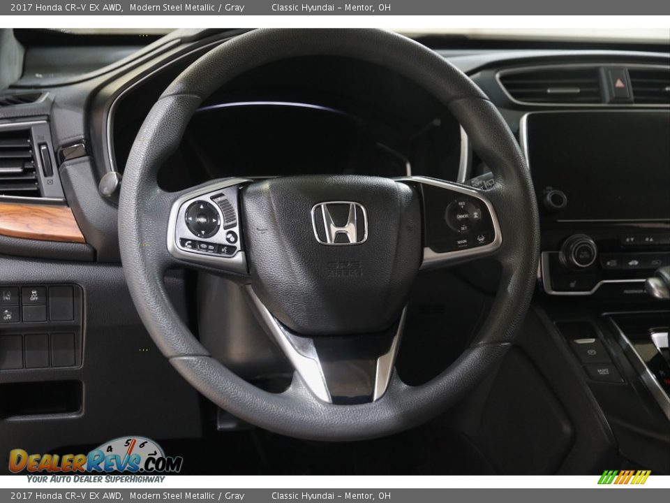 2017 Honda CR-V EX AWD Modern Steel Metallic / Gray Photo #7