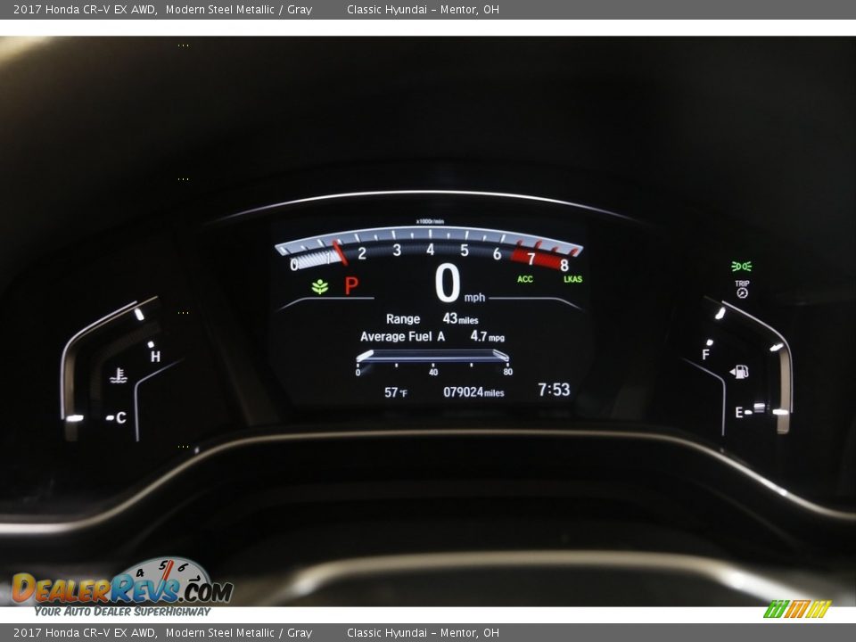 2017 Honda CR-V EX AWD Modern Steel Metallic / Gray Photo #8