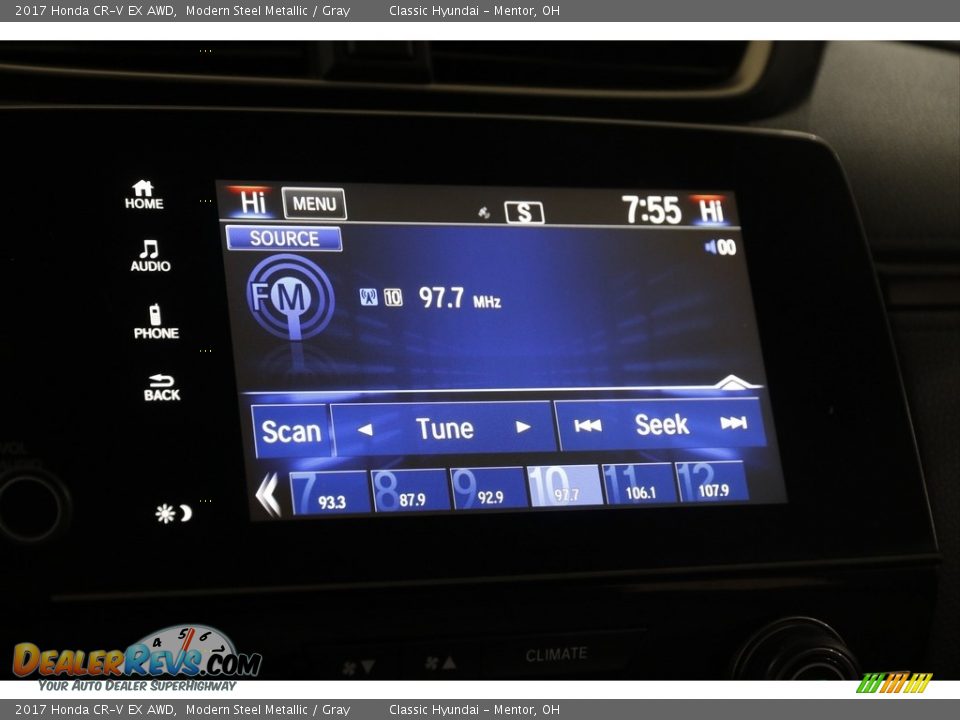 2017 Honda CR-V EX AWD Modern Steel Metallic / Gray Photo #10