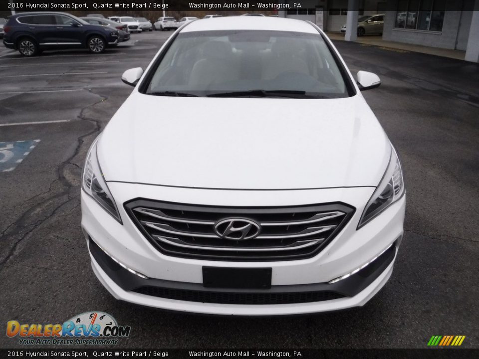 2016 Hyundai Sonata Sport Quartz White Pearl / Beige Photo #3