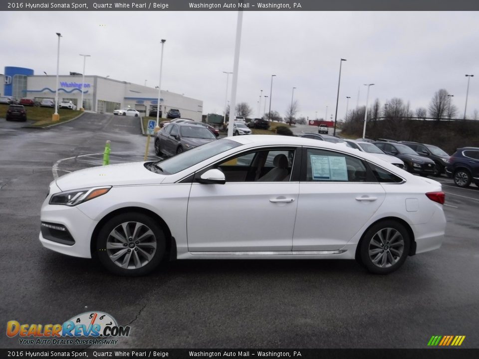 2016 Hyundai Sonata Sport Quartz White Pearl / Beige Photo #5