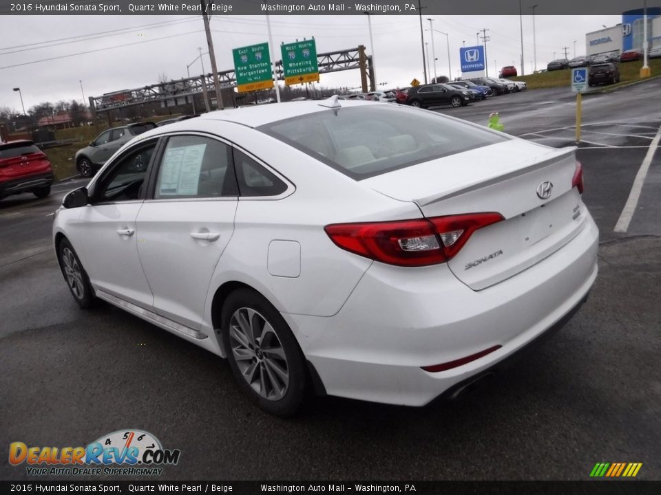 2016 Hyundai Sonata Sport Quartz White Pearl / Beige Photo #6