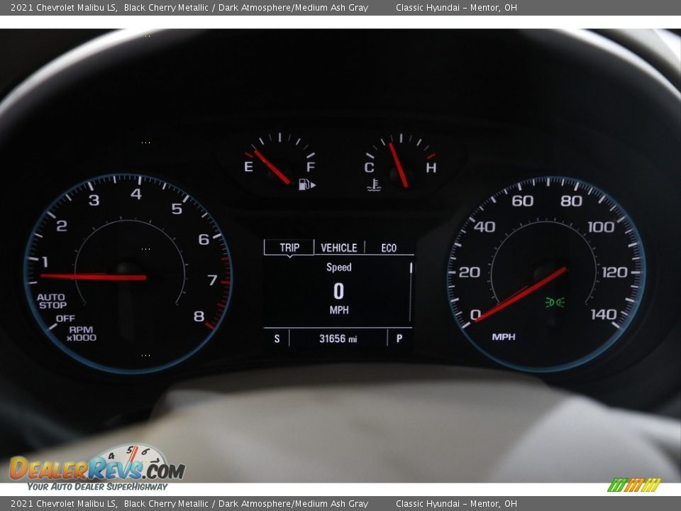 2021 Chevrolet Malibu LS Black Cherry Metallic / Dark Atmosphere/Medium Ash Gray Photo #8