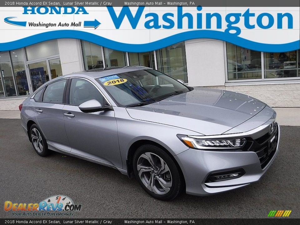 2018 Honda Accord EX Sedan Lunar Silver Metallic / Gray Photo #1