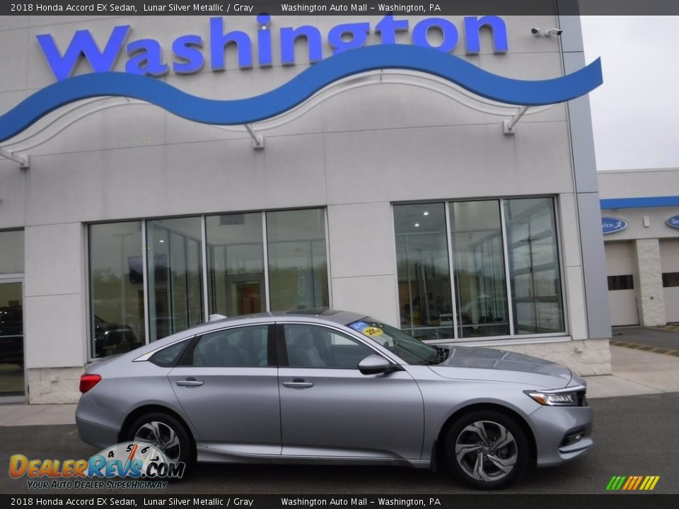 2018 Honda Accord EX Sedan Lunar Silver Metallic / Gray Photo #2