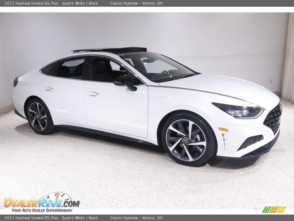 2021 Hyundai Sonata SEL Plus Quartz White / Black Photo #1