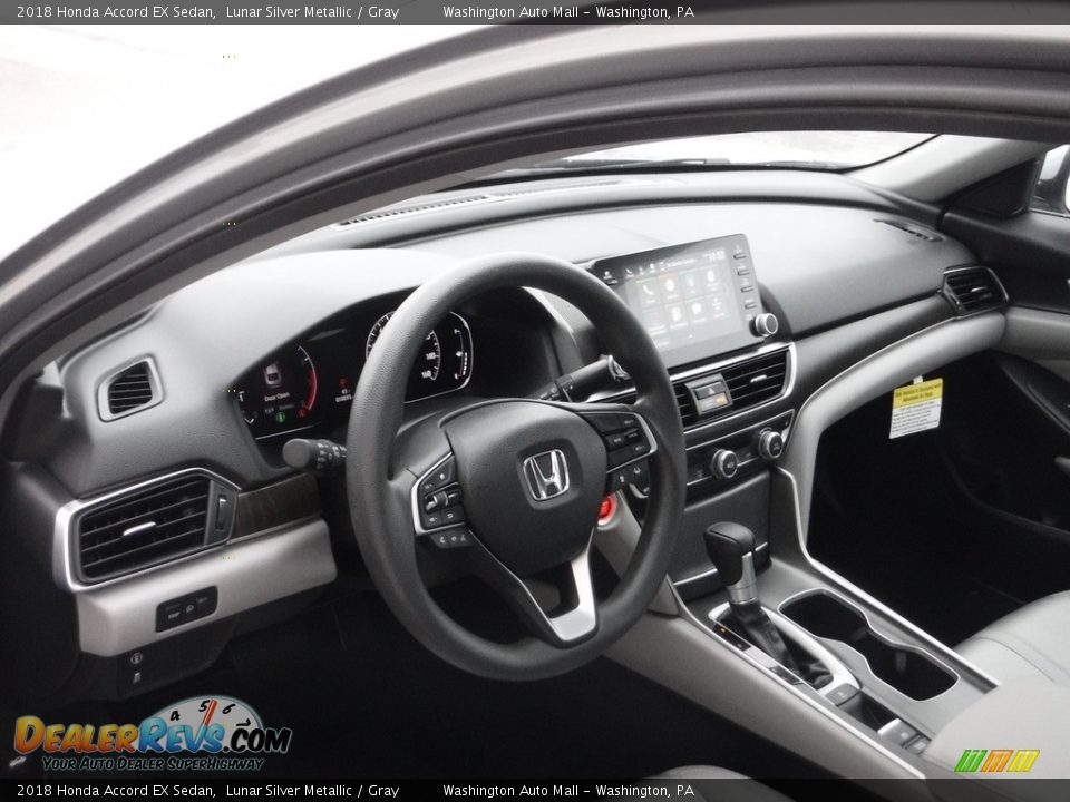 2018 Honda Accord EX Sedan Lunar Silver Metallic / Gray Photo #11