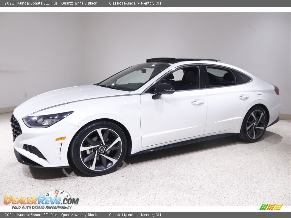 2021 Hyundai Sonata SEL Plus Quartz White / Black Photo #3