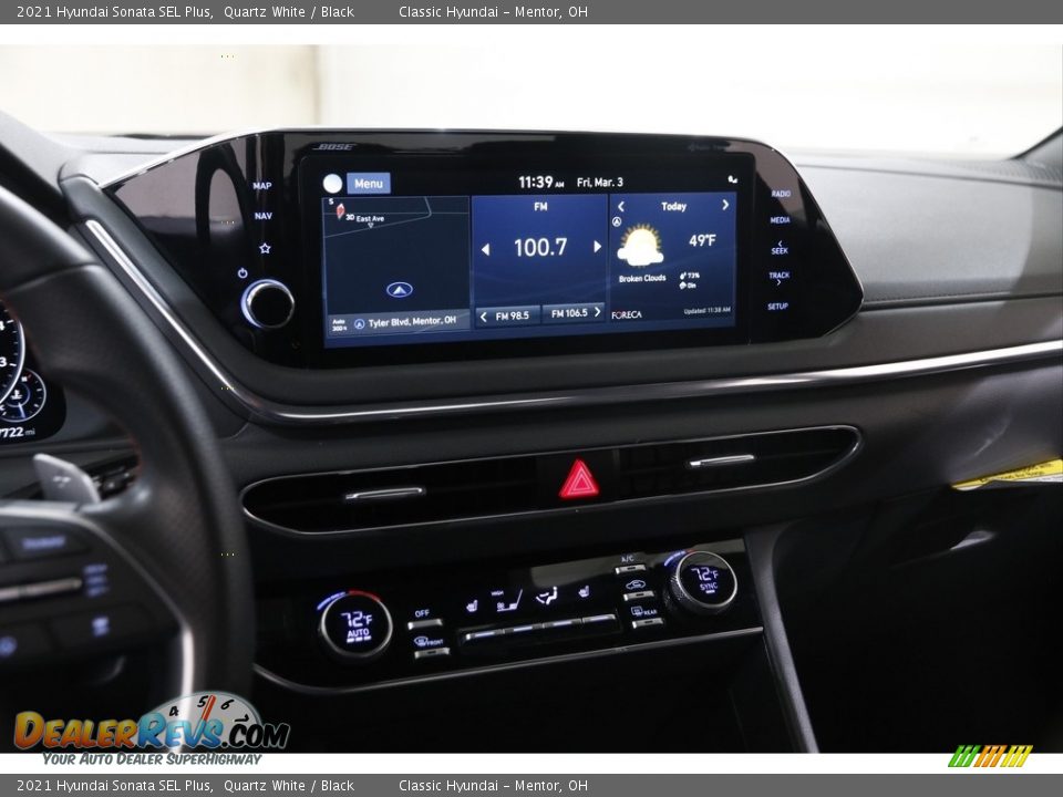 2021 Hyundai Sonata SEL Plus Quartz White / Black Photo #9