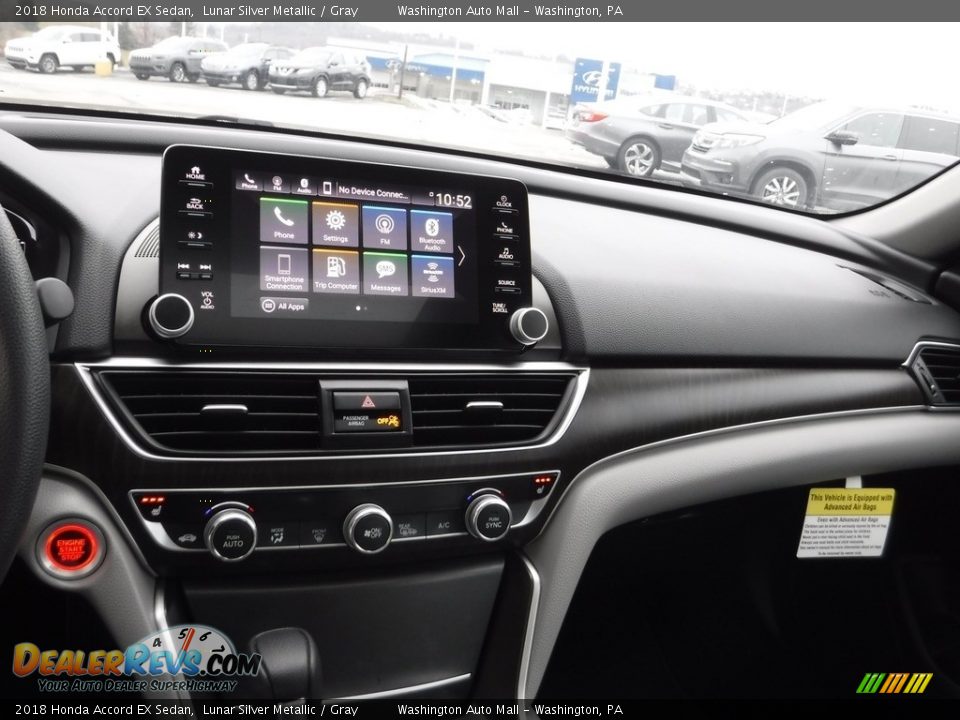 2018 Honda Accord EX Sedan Lunar Silver Metallic / Gray Photo #18