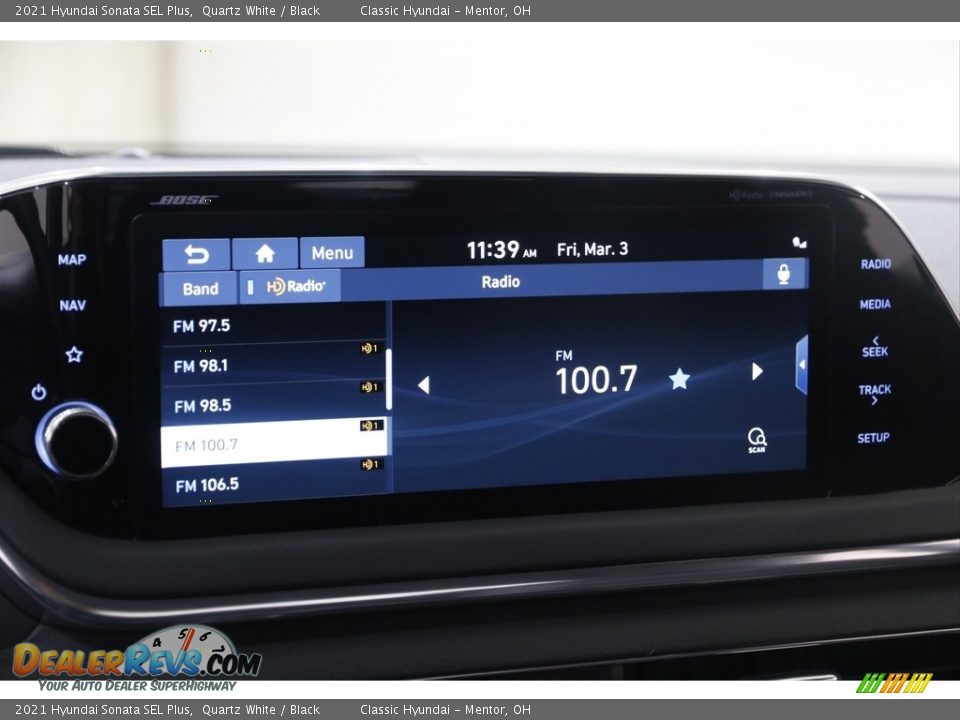 2021 Hyundai Sonata SEL Plus Quartz White / Black Photo #11