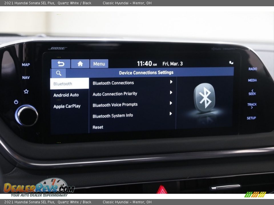 2021 Hyundai Sonata SEL Plus Quartz White / Black Photo #12