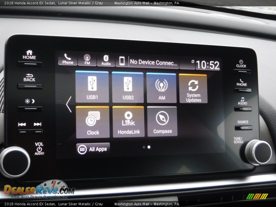 2018 Honda Accord EX Sedan Lunar Silver Metallic / Gray Photo #21