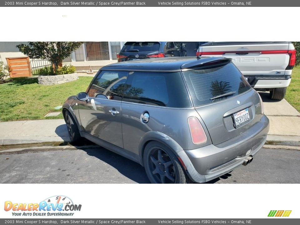 2003 Mini Cooper S Hardtop Dark Silver Metallic / Space Grey/Panther Black Photo #2