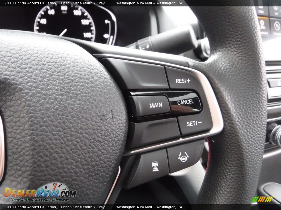2018 Honda Accord EX Sedan Lunar Silver Metallic / Gray Photo #28
