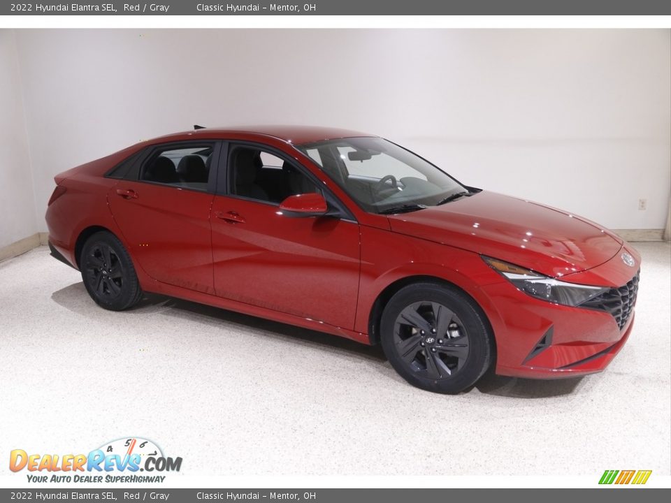2022 Hyundai Elantra SEL Red / Gray Photo #1