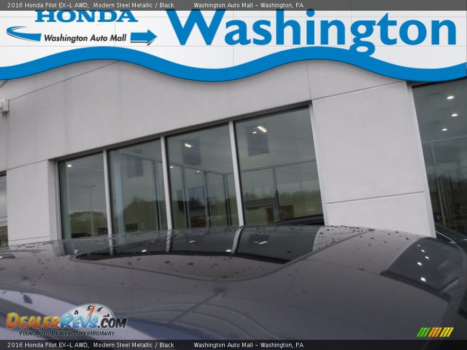 2016 Honda Pilot EX-L AWD Modern Steel Metallic / Black Photo #3