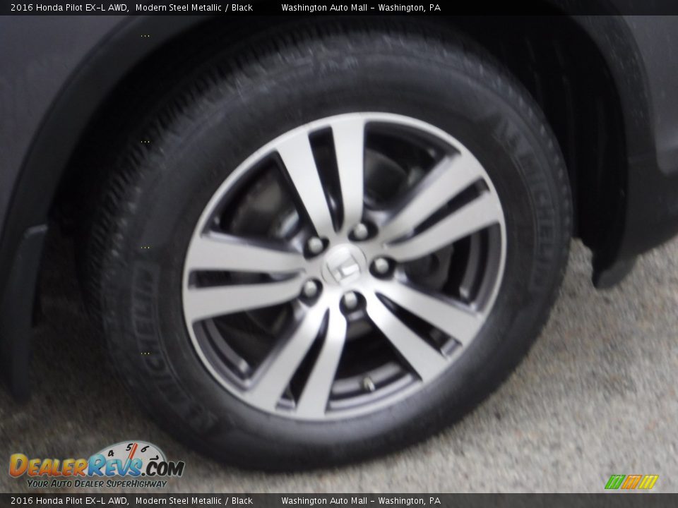 2016 Honda Pilot EX-L AWD Modern Steel Metallic / Black Photo #4