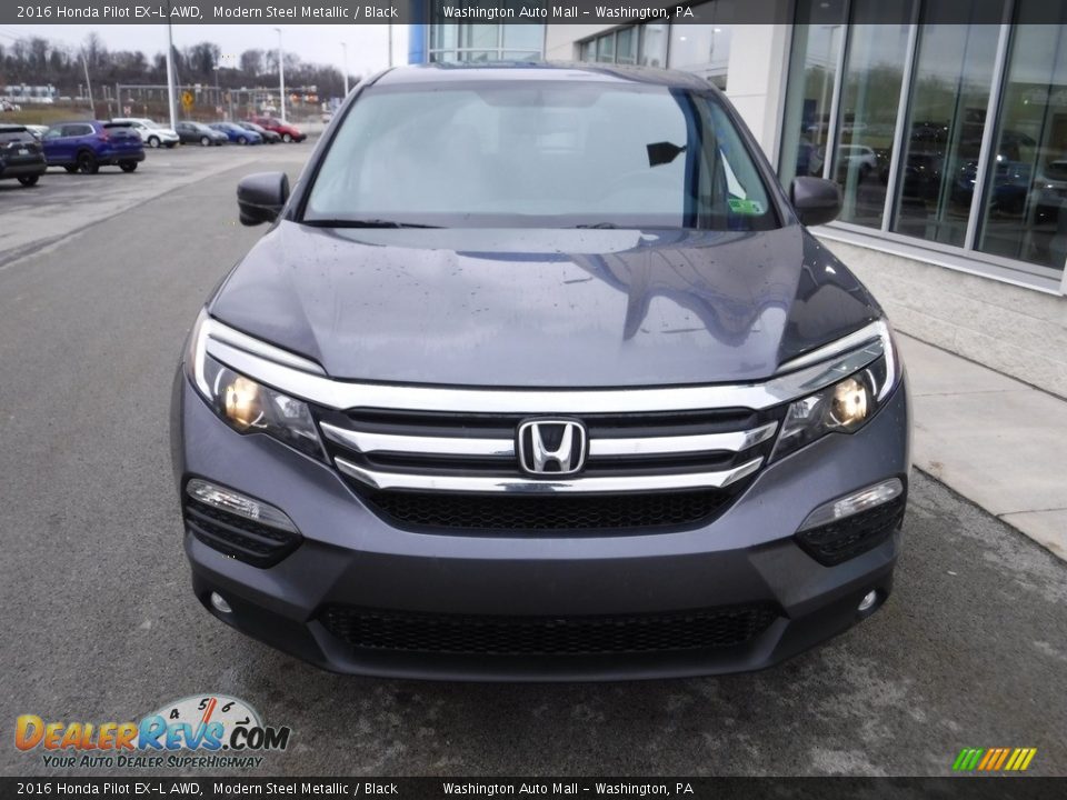 2016 Honda Pilot EX-L AWD Modern Steel Metallic / Black Photo #5