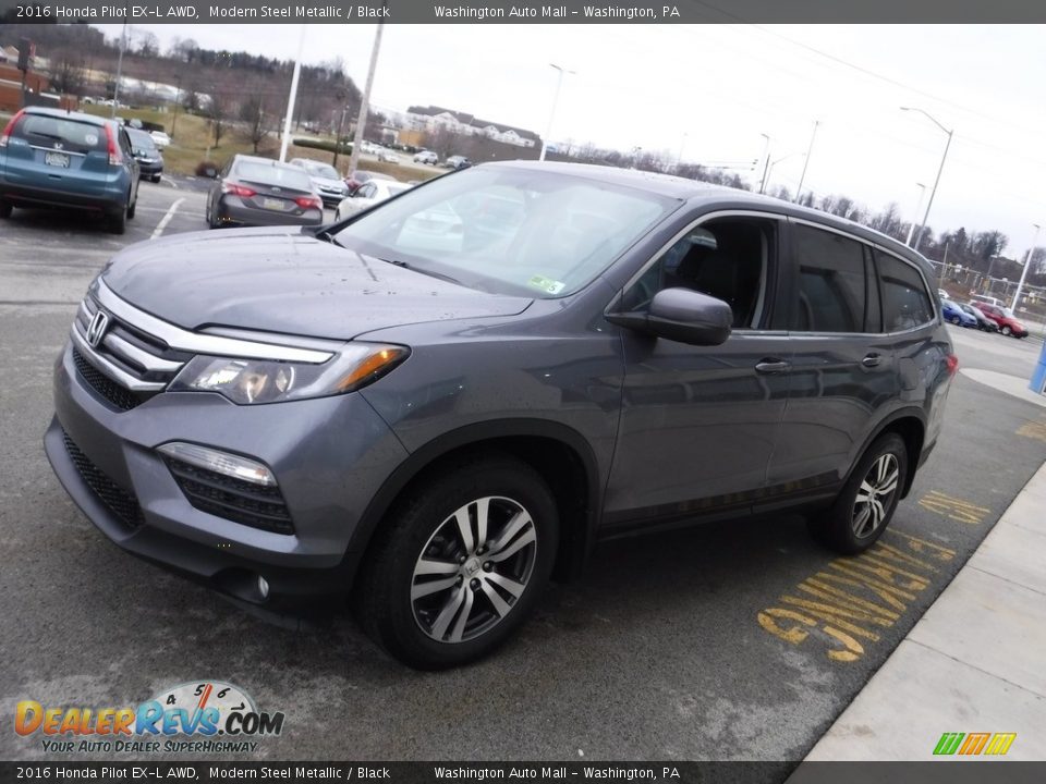 2016 Honda Pilot EX-L AWD Modern Steel Metallic / Black Photo #6