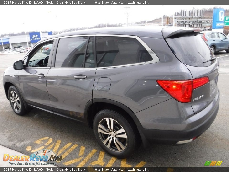2016 Honda Pilot EX-L AWD Modern Steel Metallic / Black Photo #7