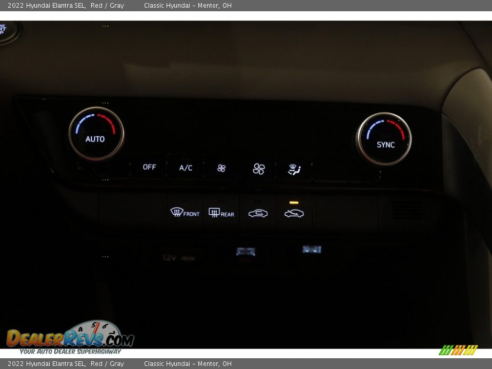2022 Hyundai Elantra SEL Red / Gray Photo #13