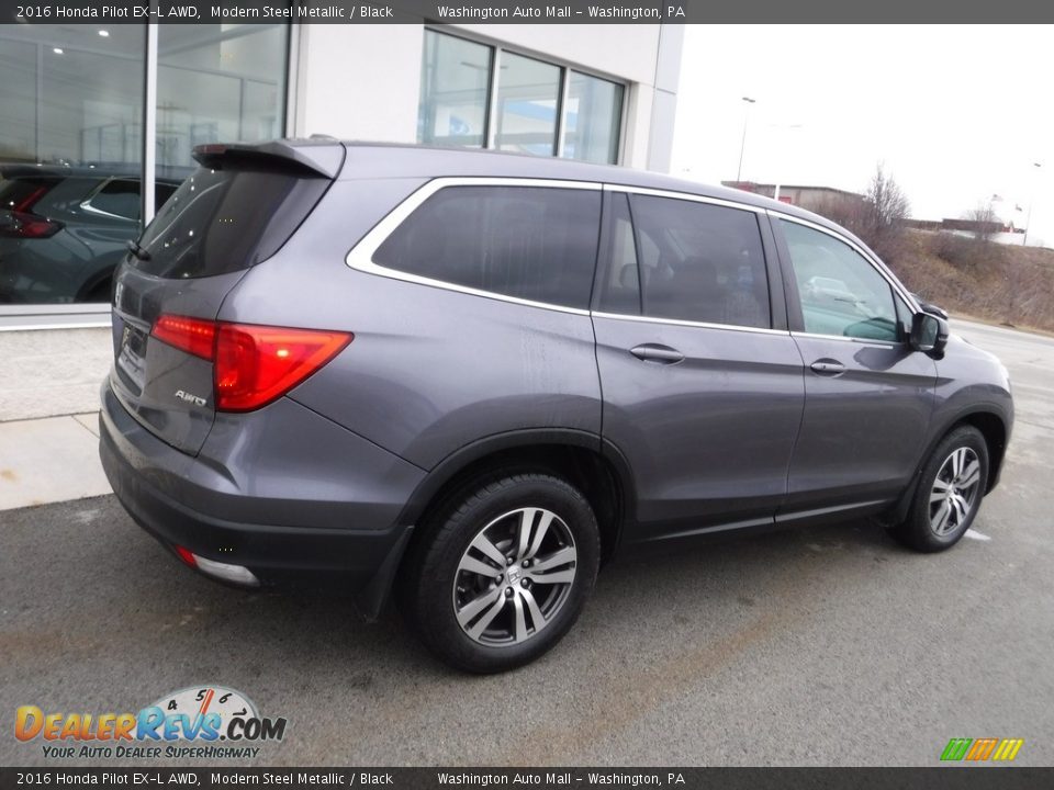 2016 Honda Pilot EX-L AWD Modern Steel Metallic / Black Photo #9