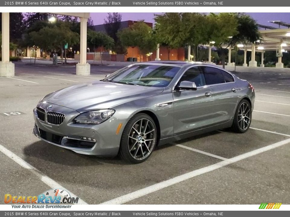 2015 BMW 6 Series 640i Gran Coupe Space Grey Metallic / Black Photo #1