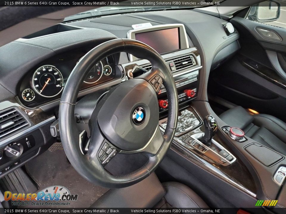 2015 BMW 6 Series 640i Gran Coupe Space Grey Metallic / Black Photo #2