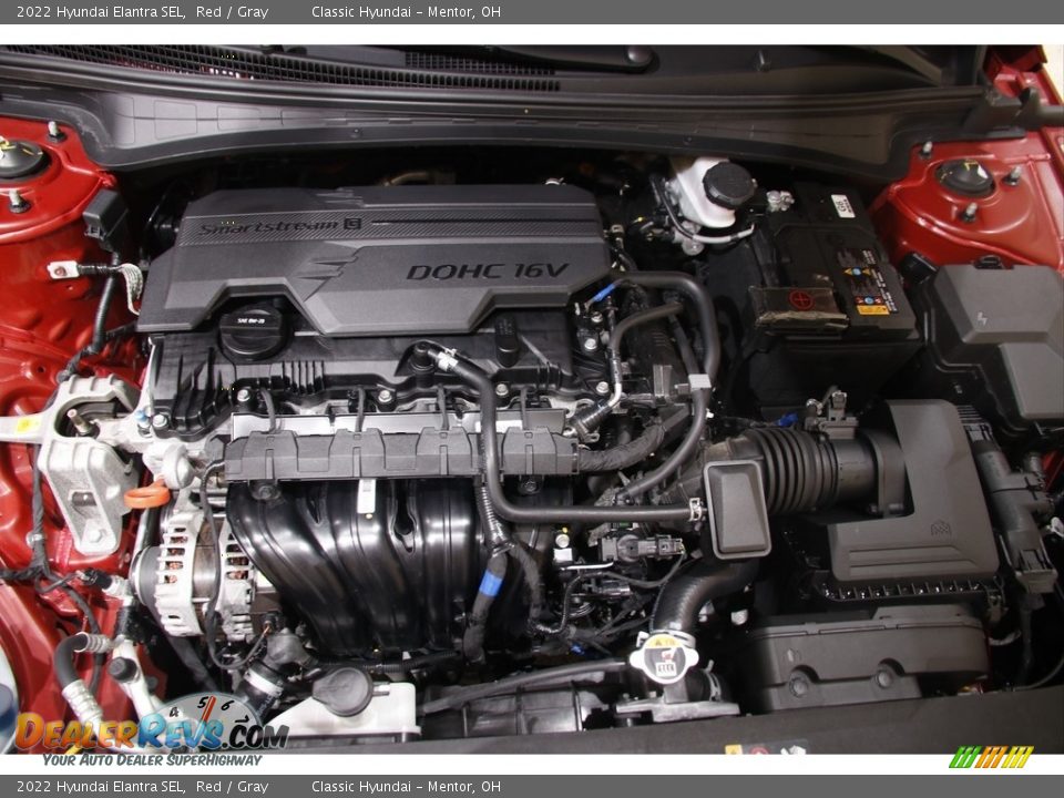 2022 Hyundai Elantra SEL Red / Gray Photo #19