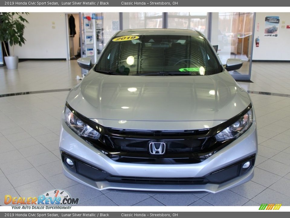 2019 Honda Civic Sport Sedan Lunar Silver Metallic / Black Photo #2