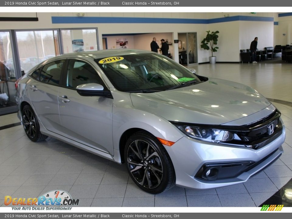 2019 Honda Civic Sport Sedan Lunar Silver Metallic / Black Photo #3