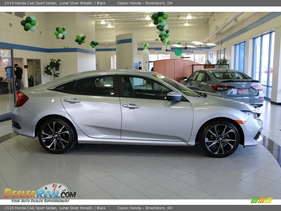 2019 Honda Civic Sport Sedan Lunar Silver Metallic / Black Photo #4