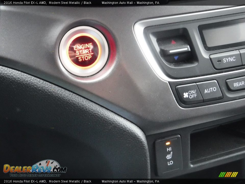 2016 Honda Pilot EX-L AWD Modern Steel Metallic / Black Photo #17