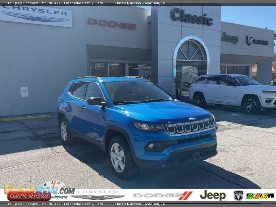 2022 Jeep Compass Latitude 4x4 Laser Blue Pearl / Black Photo #1