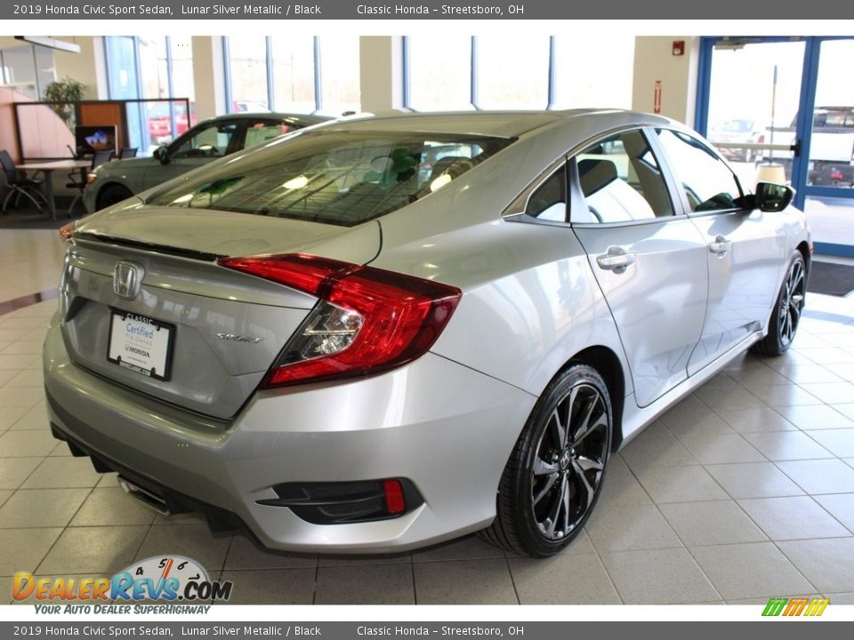 2019 Honda Civic Sport Sedan Lunar Silver Metallic / Black Photo #7