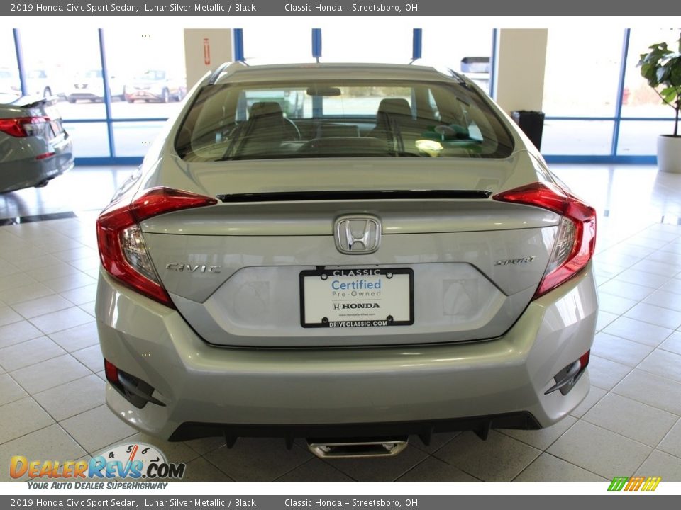 2019 Honda Civic Sport Sedan Lunar Silver Metallic / Black Photo #8