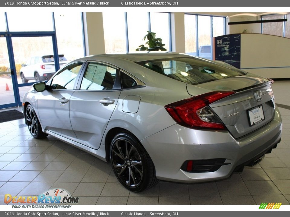 2019 Honda Civic Sport Sedan Lunar Silver Metallic / Black Photo #9