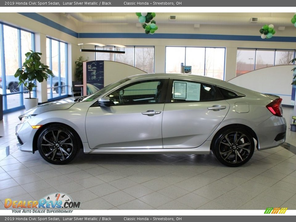 2019 Honda Civic Sport Sedan Lunar Silver Metallic / Black Photo #10