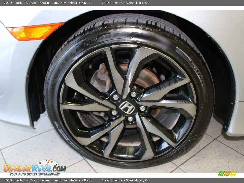 2019 Honda Civic Sport Sedan Lunar Silver Metallic / Black Photo #12