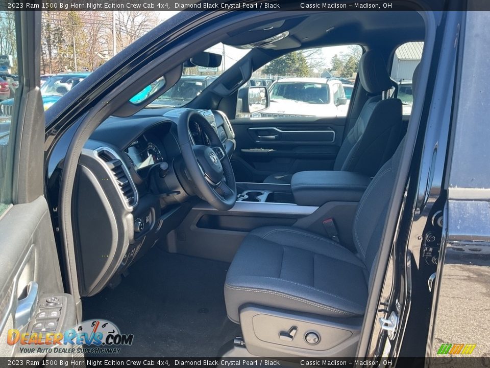 2023 Ram 1500 Big Horn Night Edition Crew Cab 4x4 Diamond Black Crystal Pearl / Black Photo #2