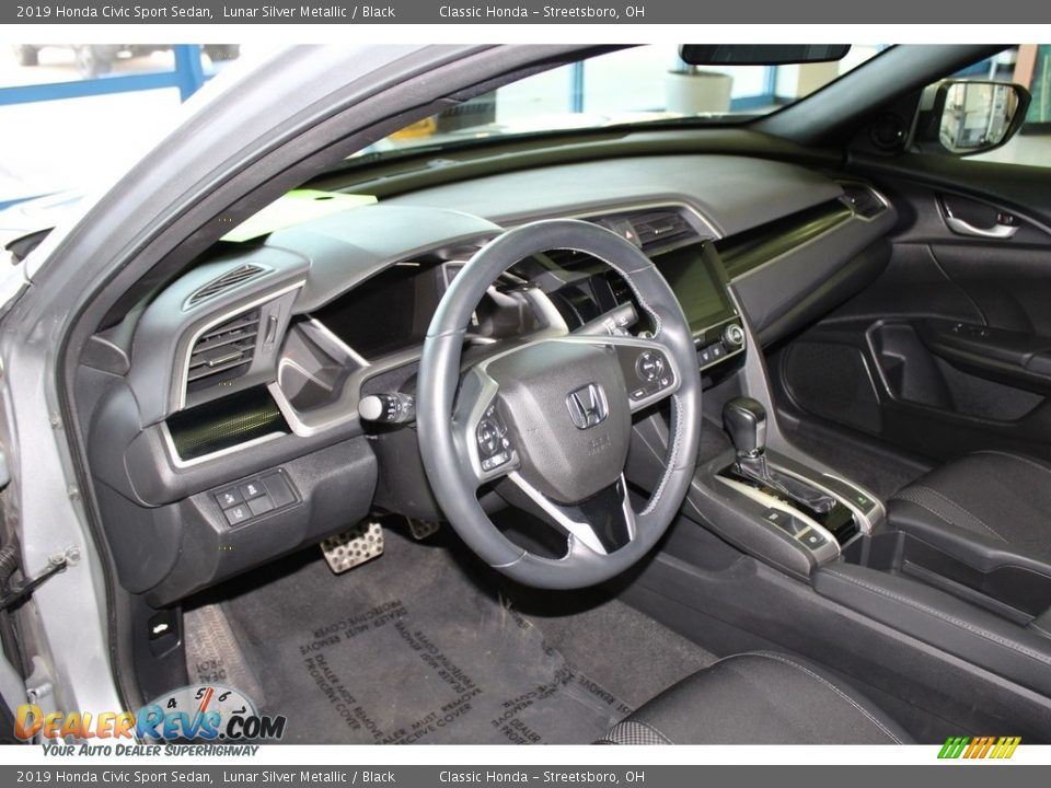 2019 Honda Civic Sport Sedan Lunar Silver Metallic / Black Photo #26