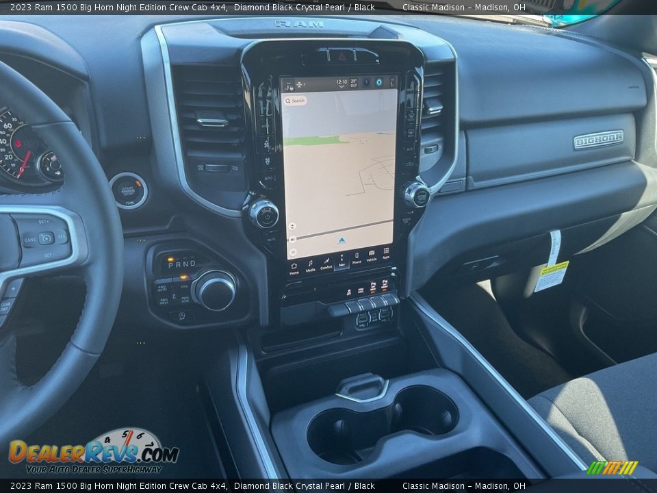 2023 Ram 1500 Big Horn Night Edition Crew Cab 4x4 Diamond Black Crystal Pearl / Black Photo #6
